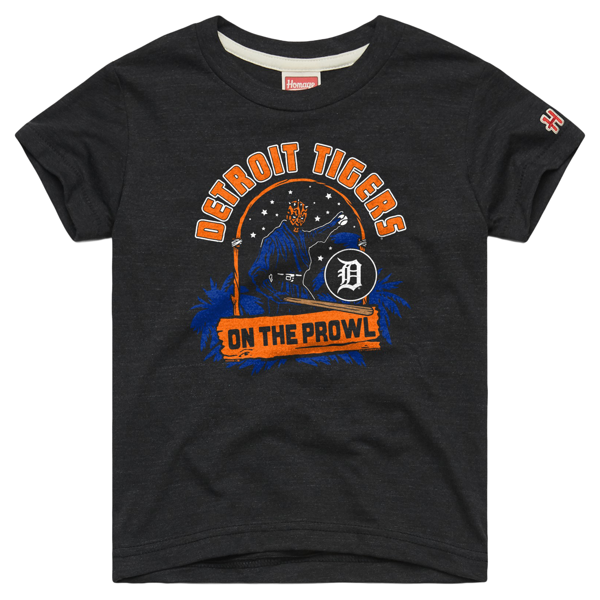 Toddler Homage  Charcoal Detroit Tigers Star Wars x MLB Dark Side T-Shirt