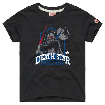 Toddler Homage  Charcoal Los Angeles Dodgers Star Wars x MLB Dark Side T-Shirt