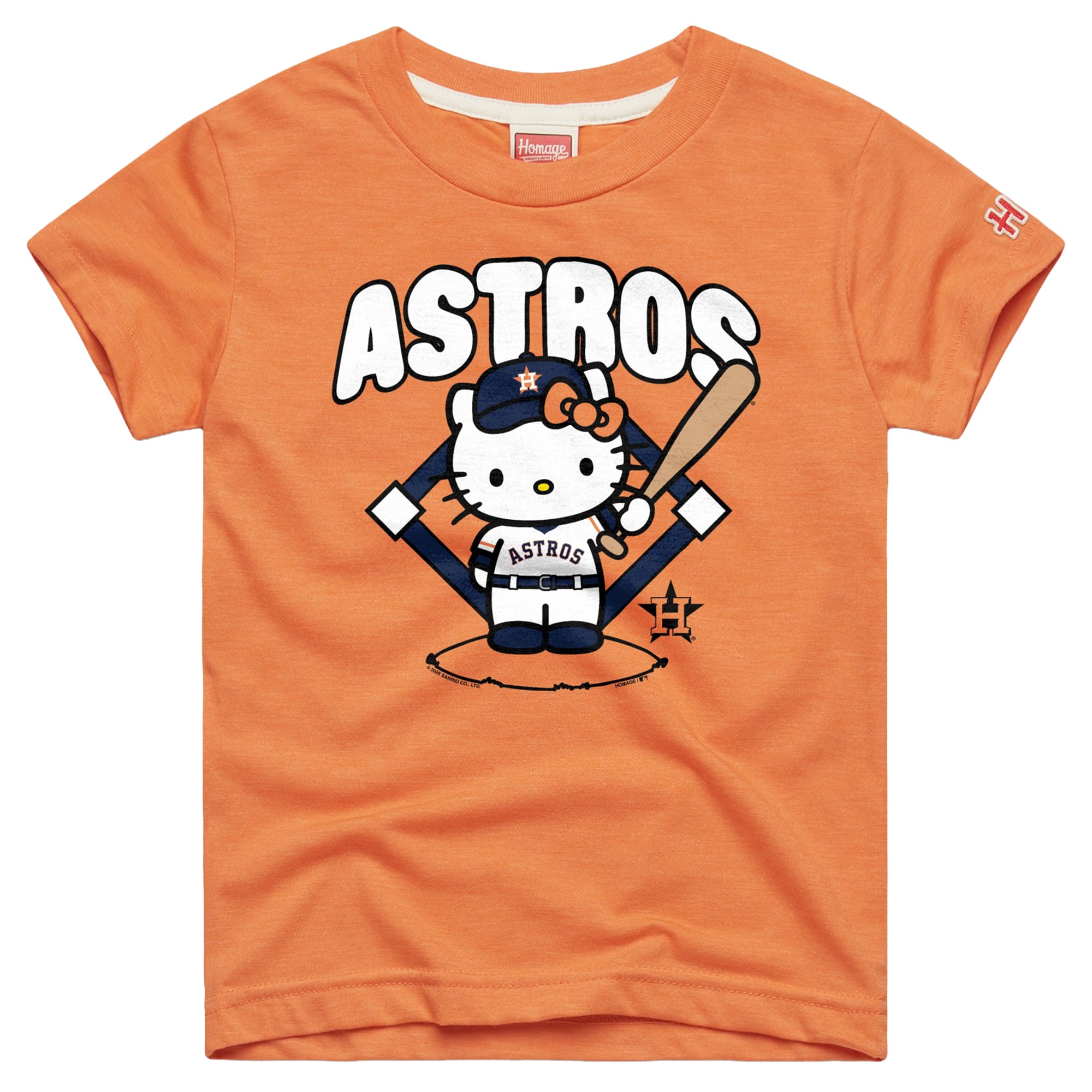 Youth Homage  Orange Houston Astros Hello Kitty x MLB Tri-Blend T-Shirt
