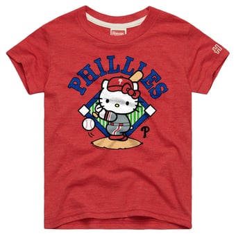 Youth Homage  Red Philadelphia Phillies Hello Kitty x MLB Tri-Blend T-Shirt