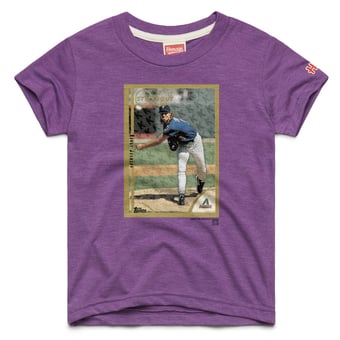 Youth Homage Randy Johnson Purple Arizona Diamondbacks Topps Baseball Card Tri-Blend T-Shirt