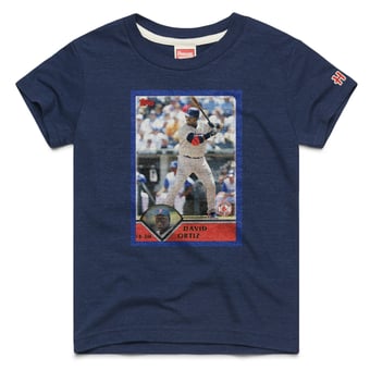 Youth Homage David Ortiz Navy Boston Red Sox Topps Baseball Card Tri-Blend T-Shirt