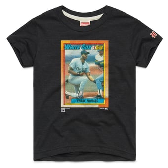 Youth Homage Frank Thomas Charcoal Chicago White Sox Topps Baseball Card Tri-Blend T-Shirt