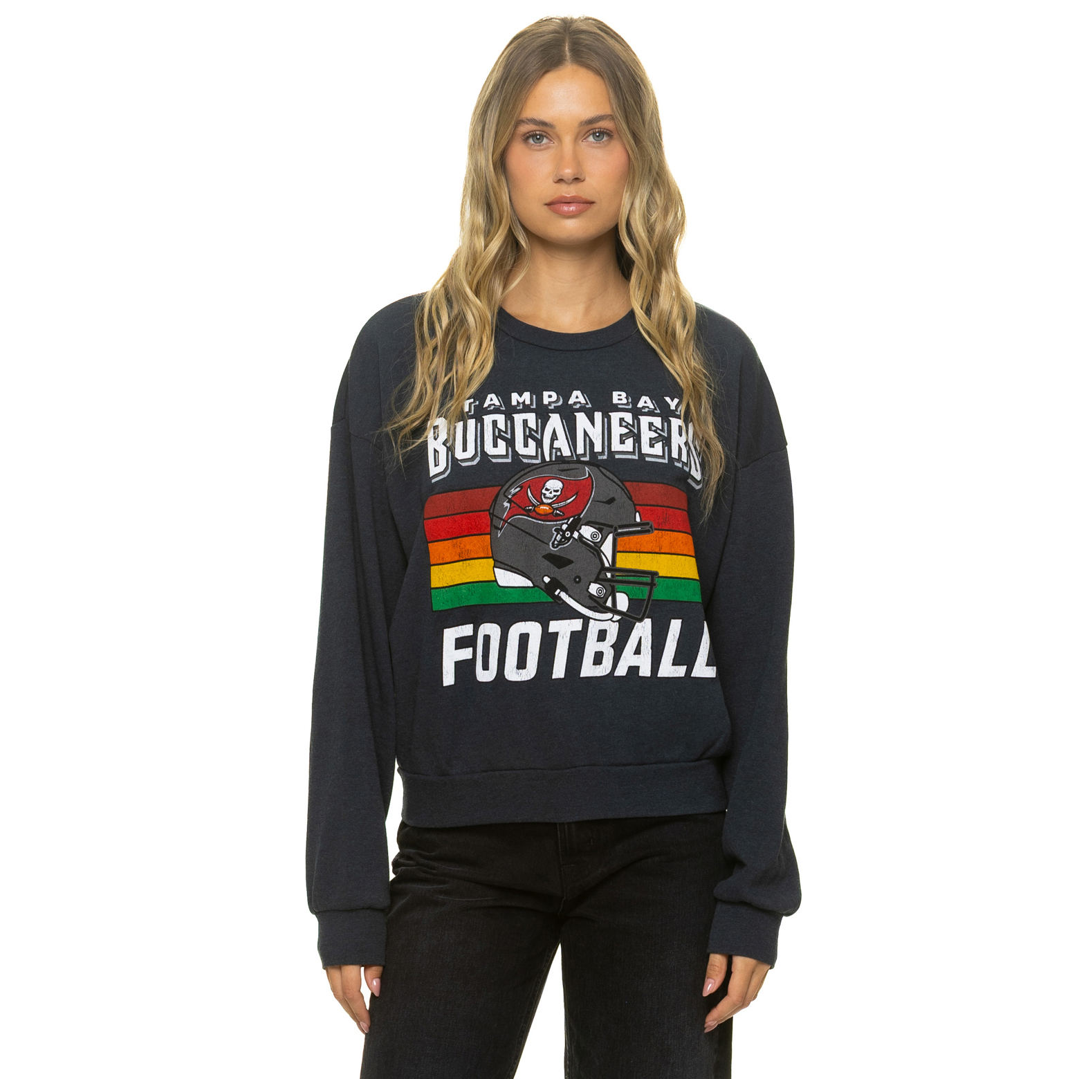 Unisex Aviator Nation Charcoal Tampa Bay Buccaneers Relaxed Tri-Blend Sweatshirt