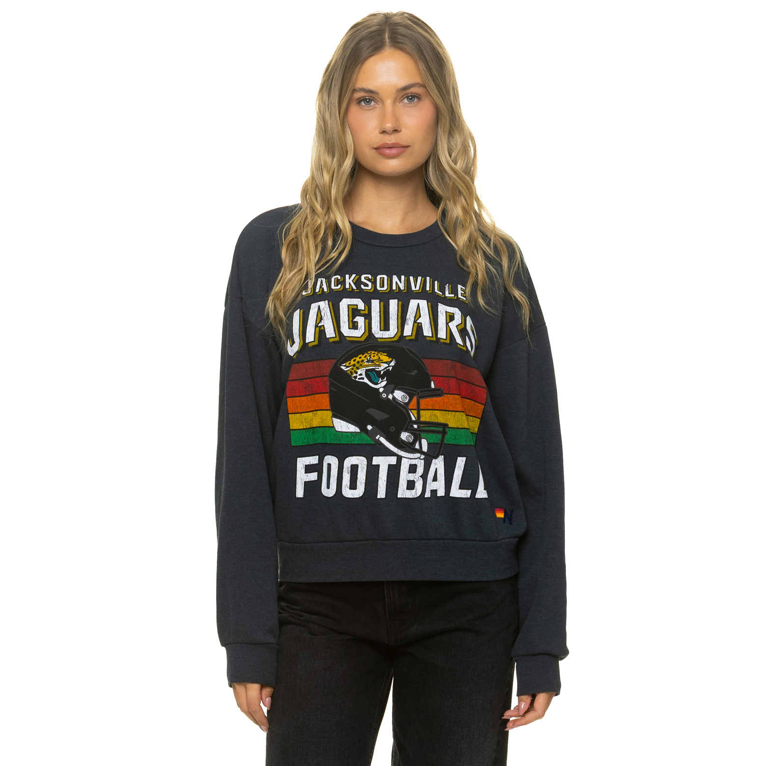 Unisex Aviator Nation Charcoal Jacksonville Jaguars Relaxed Tri-Blend Sweatshirt