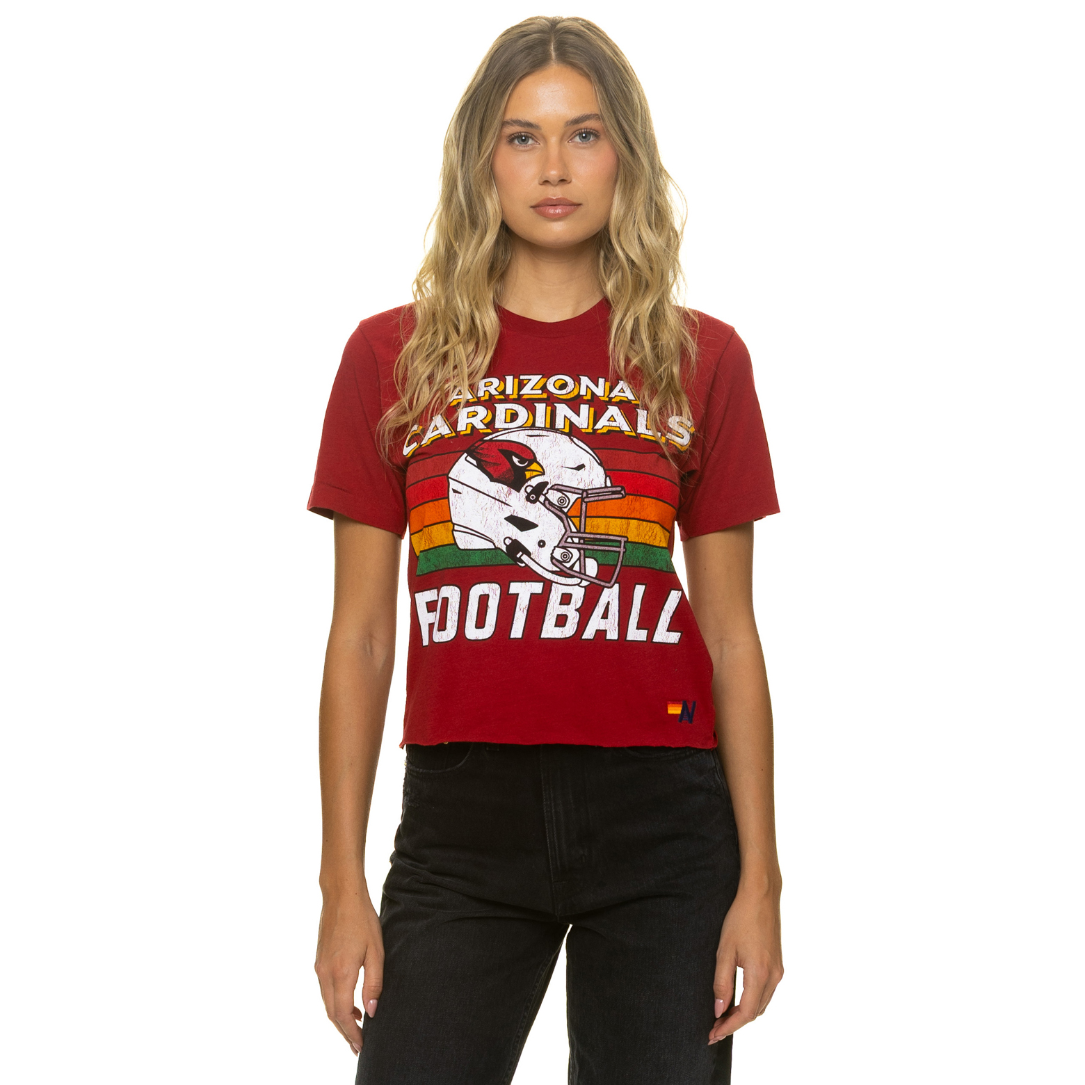 Women's Aviator Nation Cardinal Arizona Cardinals Boxy Boyfriend Tri-Blend T-Shirt