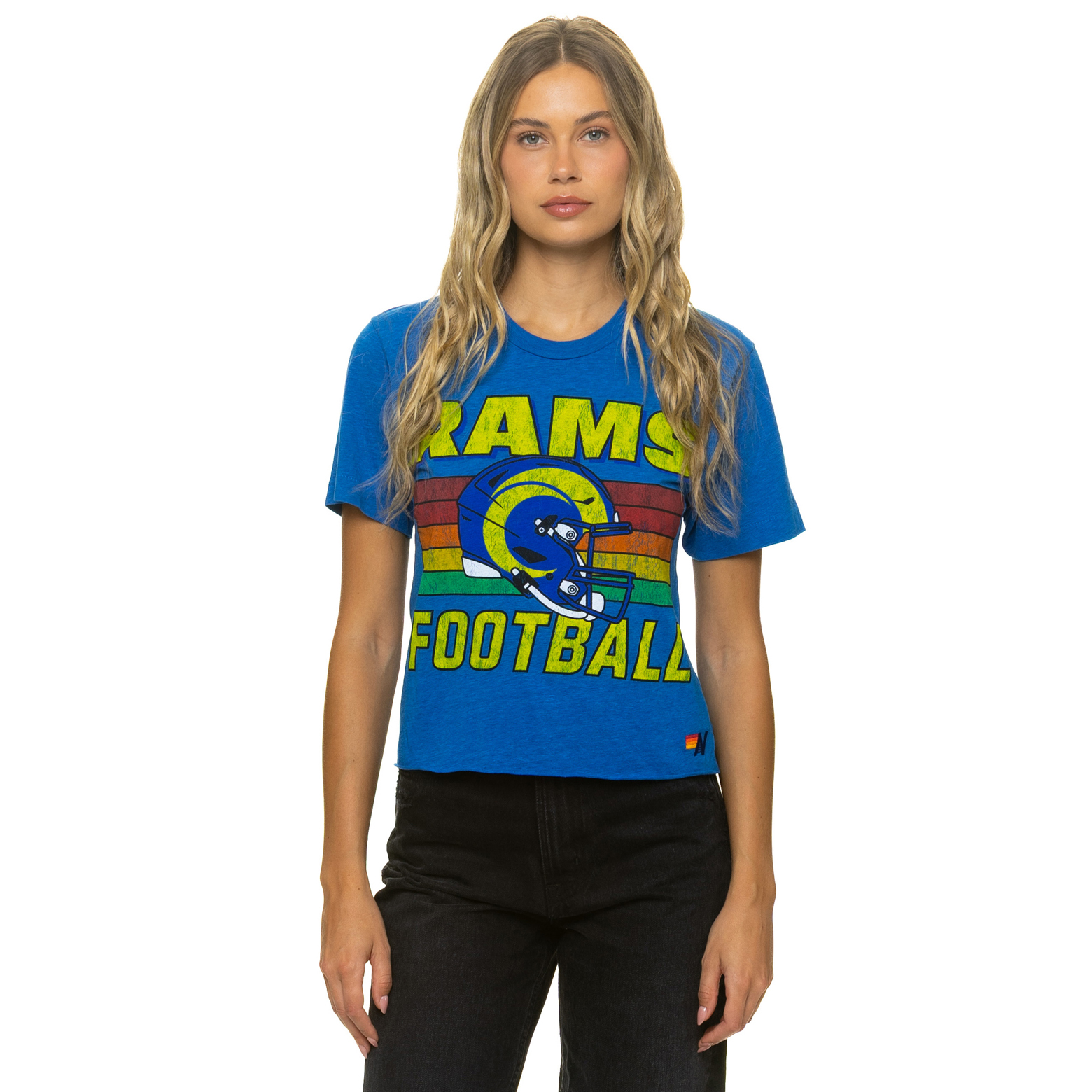 Women’s Aviator Nation Royal Los Angeles Rams Boxy Boyfriend Tri-Blend T-Shirt Women’s Aviator Nation Royal Los Angeles Rams Boxy Boyfriend Tri-Blend T-Shirt