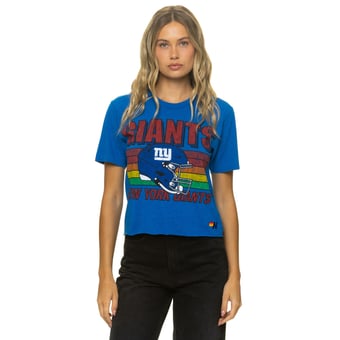 Women's Aviator Nation Royal New York Giants Boxy Boyfriend Tri-Blend T-Shirt