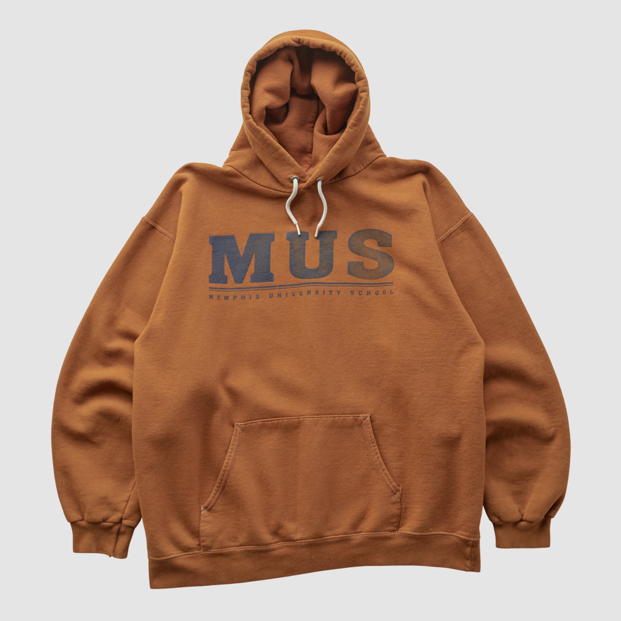 Memphis Tigers Hanes 2000s Hooded Pullover Sweatshirt - Clay - XXS by Fanatics Real Vintage
