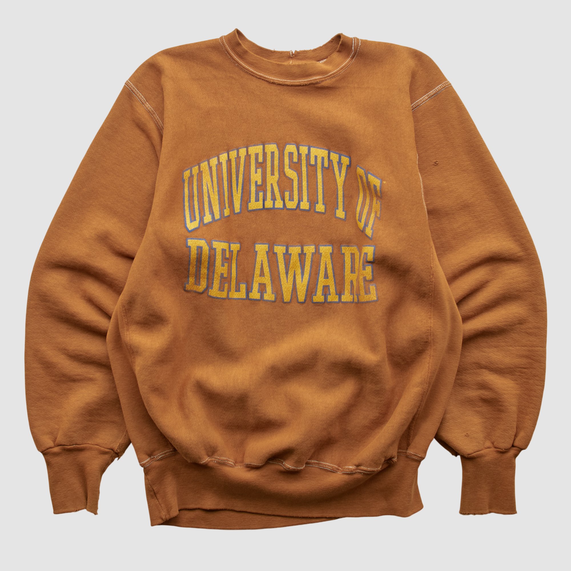 Delaware Fightin' Blue Hens MV Sport 90s Pullover Sweatshirt - Clay - XXS by Fanatics Real Vintage