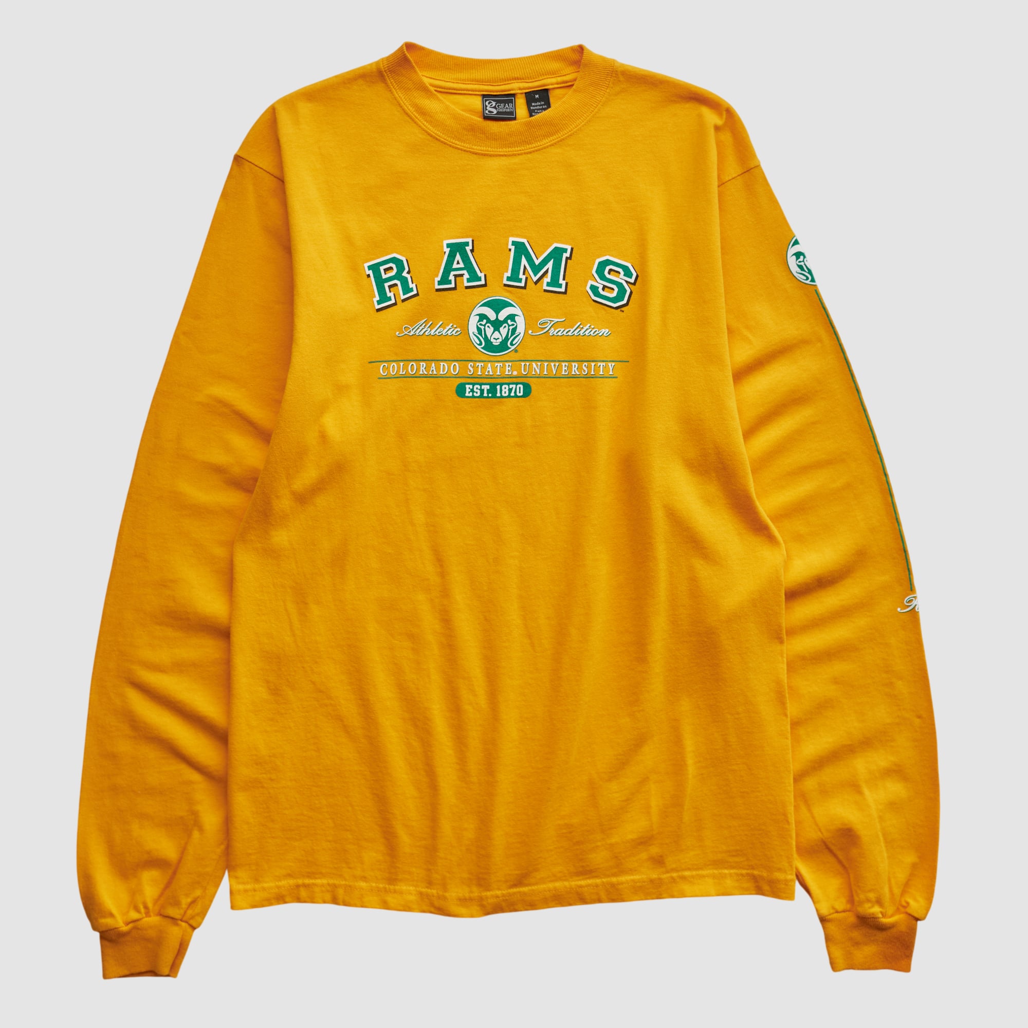 Colorado State Rams Gear For Sports 2000s Long Sleeve T-shirt - Yellow - S by Fanatics Real Vintage