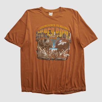 Super Bowl XXXIII 1999 T-shirt - Clay - XL by Fanatics Real Vintage