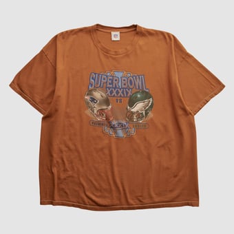 Super Bowl XXXIX NFL 2005 T-shirt - Clay - XL by Fanatics Real Vintage