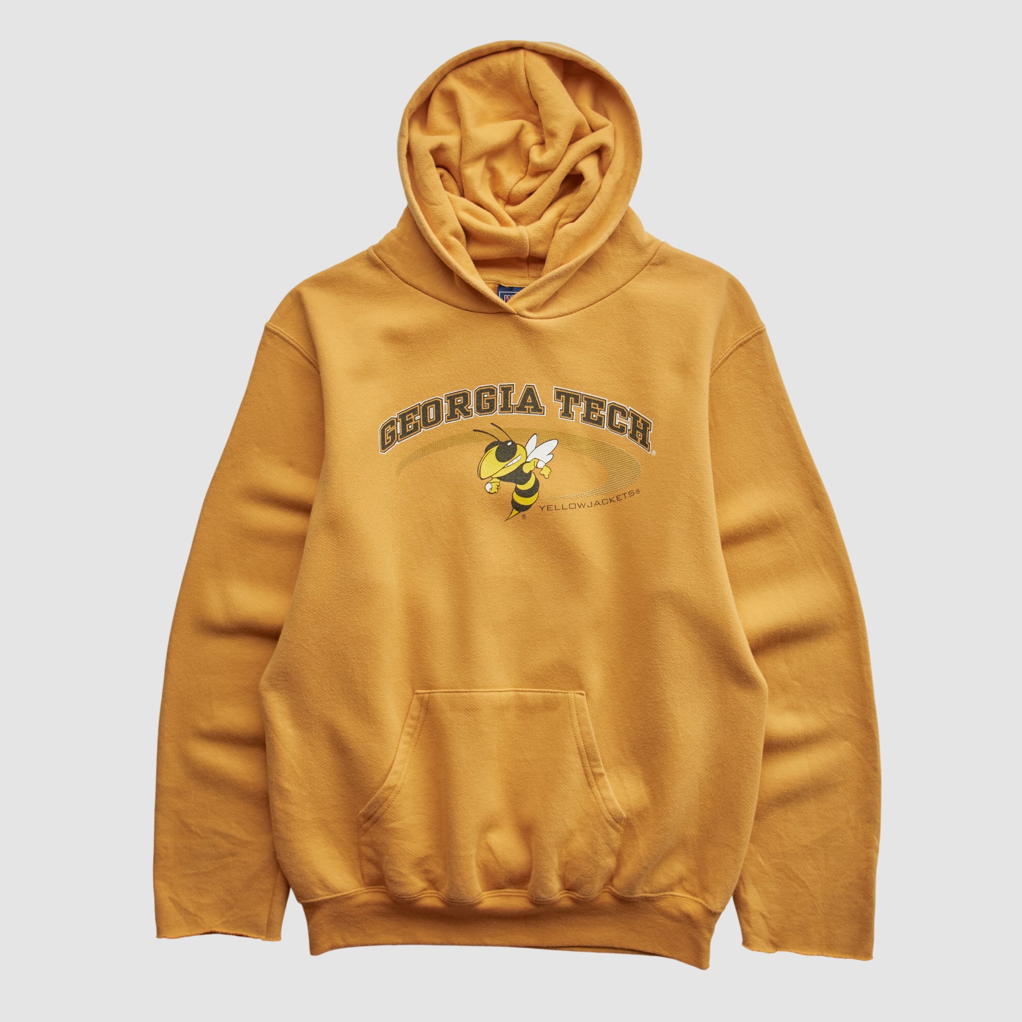 Georgia Tech Yellow Jackets Jansport 2000s Hooded Pullover Sweatshirt - Yellow - XXS by Fanatics Real Vintage