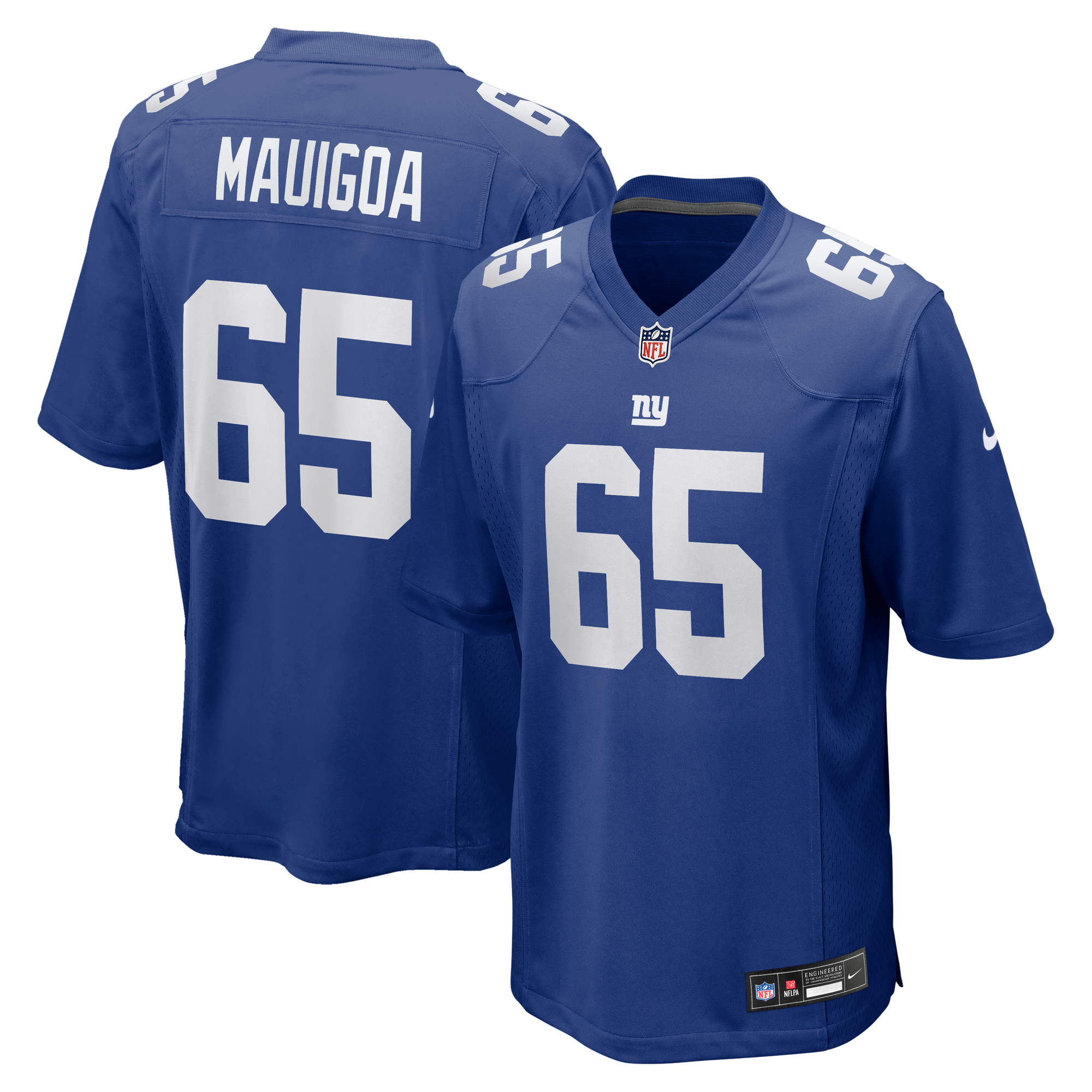 Men's Nike Royal New York Giants Francis Mauigoa Team Game Jersey