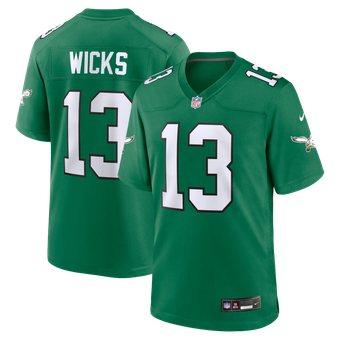 Men's Nike Dontayvion Wicks Kelly Green Philadelphia Eagles Alternate  Game Jersey