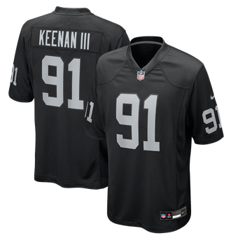 Men's Nike Tim Keenan III Black Las Vegas Raiders Game Player Jersey