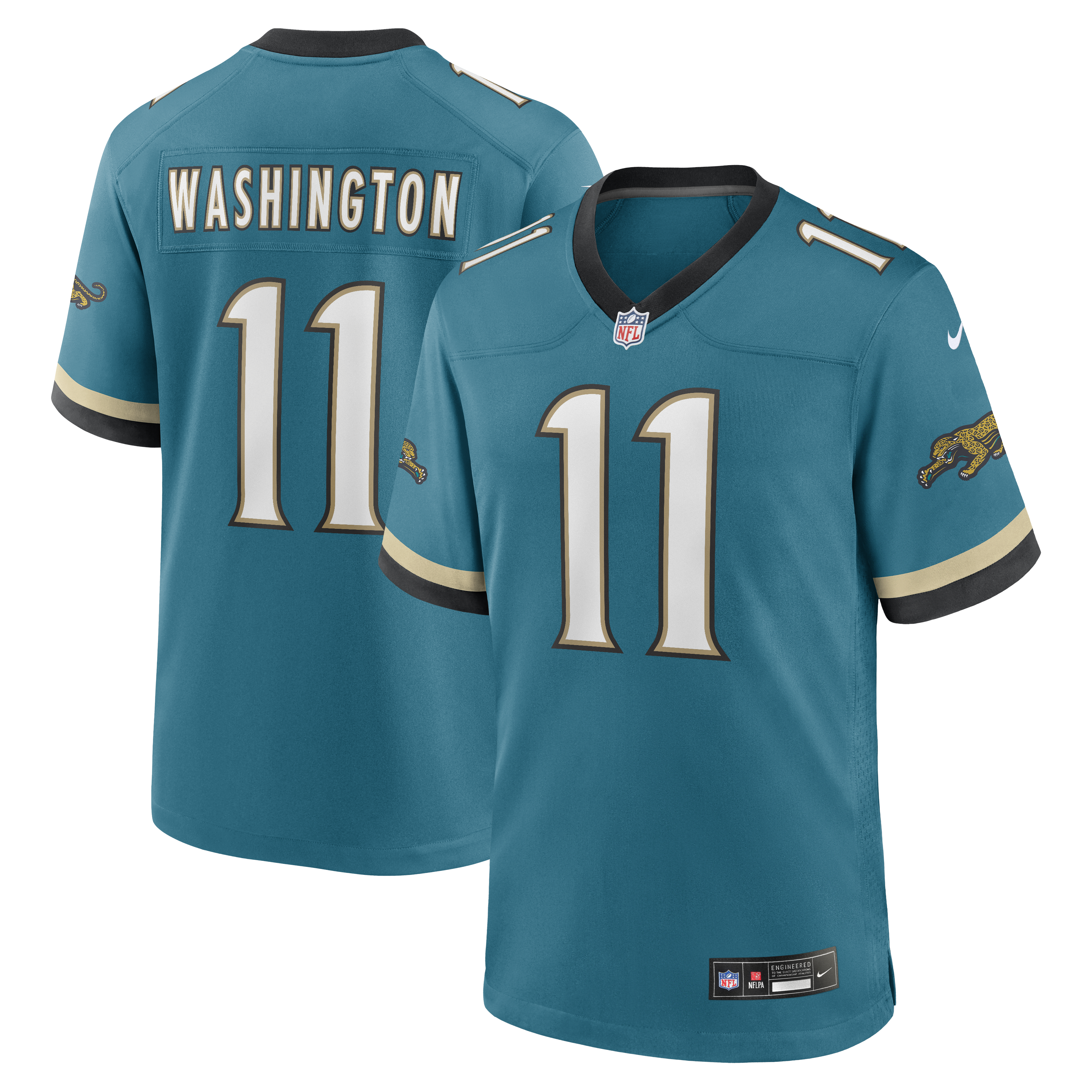 Men's Nike Parker Washington Teal Jacksonville Jaguars Alternate Prowler Throwback Game Jersey