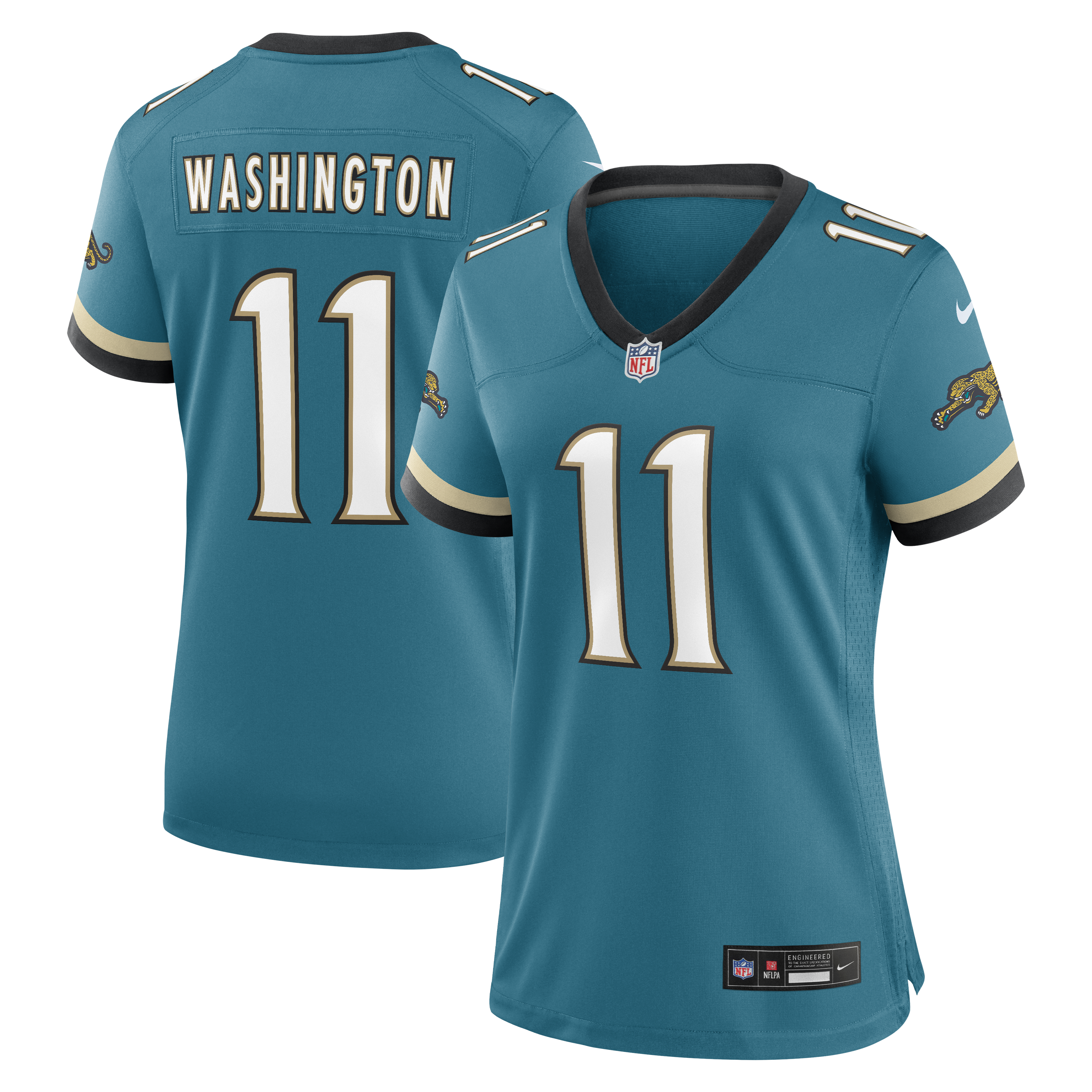 Women's Nike Parker Washington Teal Jacksonville Jaguars Alternate Prowler Throwback Game Jersey