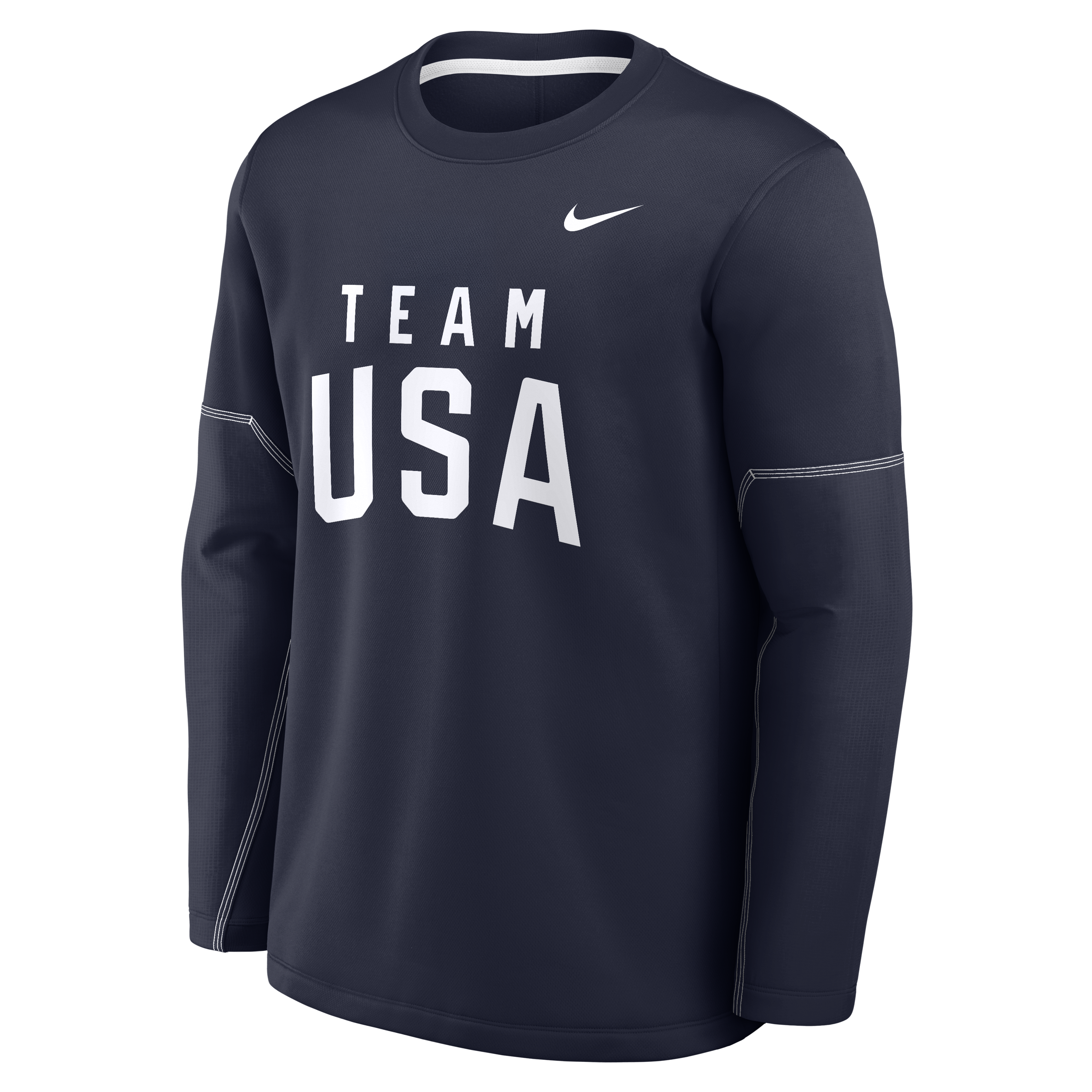 Men's Nike Navy Team USA Coaches Therma-FIT Sweatshirt