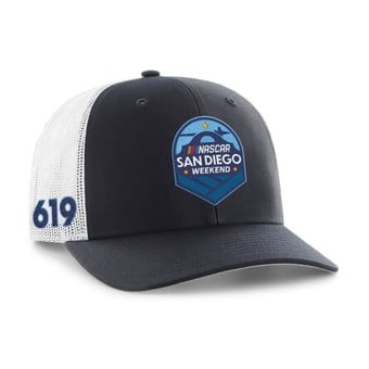 Men's '47  Navy/White NASCAR San Diego Weekend Trucker Adjustable Hat
