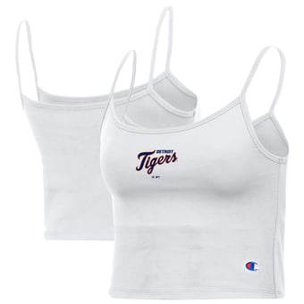 Women's Champion White Detroit Tigers America Scoop Tank Top