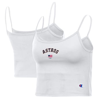 Women's Champion White Houston Astros America Scoop Tank Top
