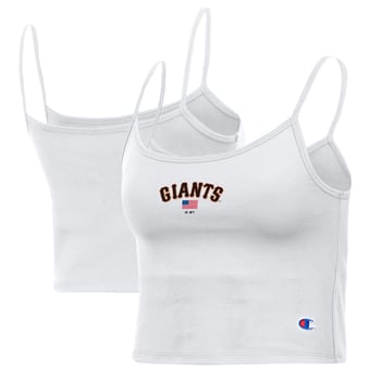 Women's Champion White San Francisco Giants America Scoop Tank Top
