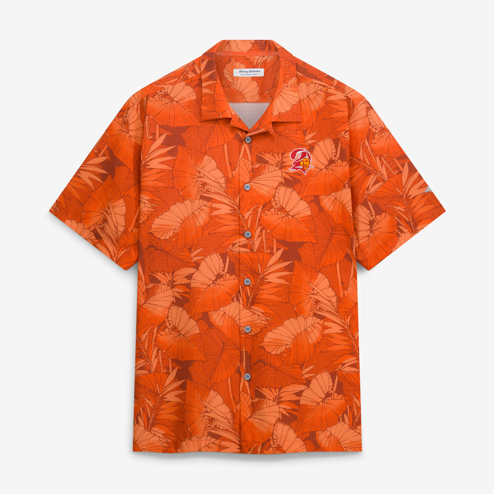 Men's Tommy Bahama Orange Tampa Bay Buccaneers Big & Tall Coast Nuevo Fronds IslandZone Button-Up Shirt