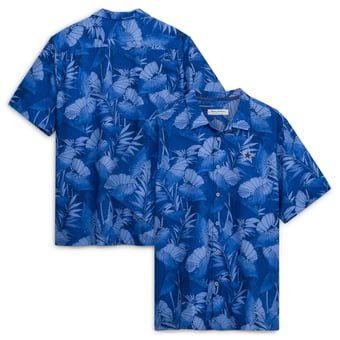 Men's Tommy Bahama Blue Dallas Cowboys Big & Tall Coast Nuevo Fronds IslandZone Button-Up Shirt