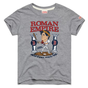 Youth Homage Roman Anthony Gray Boston Red Sox Caricature Tri-Blend T-Shirt