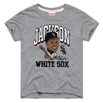 Youth Homage Bo Jackson Gray Chicago White Sox Cooperstown Collection Caricature Tri-Blend T-Shirt