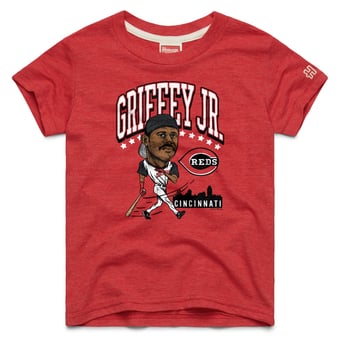Youth Homage Ken Griffey Jr. Red Cincinnati Reds Cooperstown Collection Player Graphic Tri-Blend T-Shirt