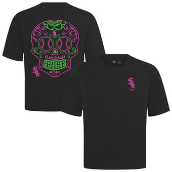 Men's Levelwear Black Chicago White Sox  Luxe Signature Knit Sugar Skull T-Shirt