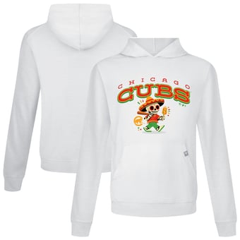 Men's Levelwear White Chicago Cubs Sugar Skull Player Relay Hoodie