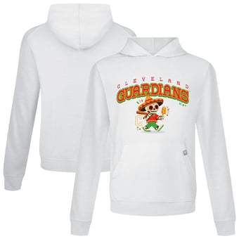 Men's Levelwear White Cleveland Guardians Sugar Skull Player Relay Hoodie
