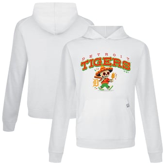 Men's Levelwear White Detroit Tigers Sugar Skull Player Relay Hoodie
