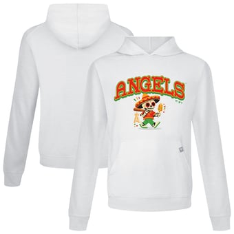 Men's Levelwear White Los Angeles Angels Sugar Skull Player Relay Hoodie