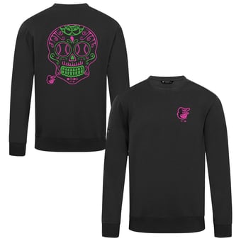 Men's Levelwear Black Baltimore Orioles Sugar Skull Zane Sweatshirt