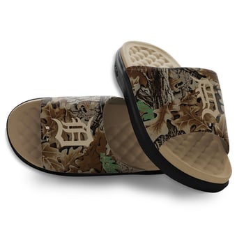 Unisex ISlide Detroit Tigers RealTree Advantage Camo Motive Slide Sandals