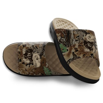 Unisex ISlide Kansas Jayhawks RealTree Advantage Camo Motive Slide Sandals