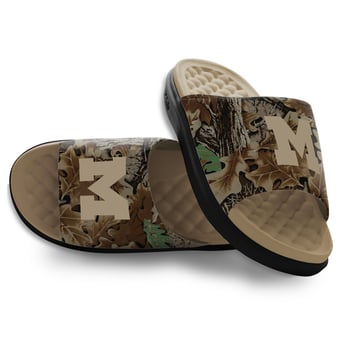 Unisex ISlide Michigan Wolverines RealTree Advantage Camo Motive Slide Sandals