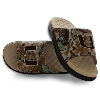 Unisex ISlide Miami Hurricanes RealTree Advantage Camo Motive Slide Sandals