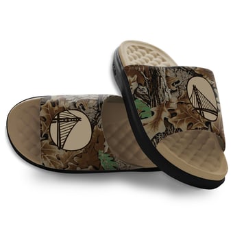 Unisex ISlide Golden State Warriors RealTree Advantage Camo Motive Slide Sandals
