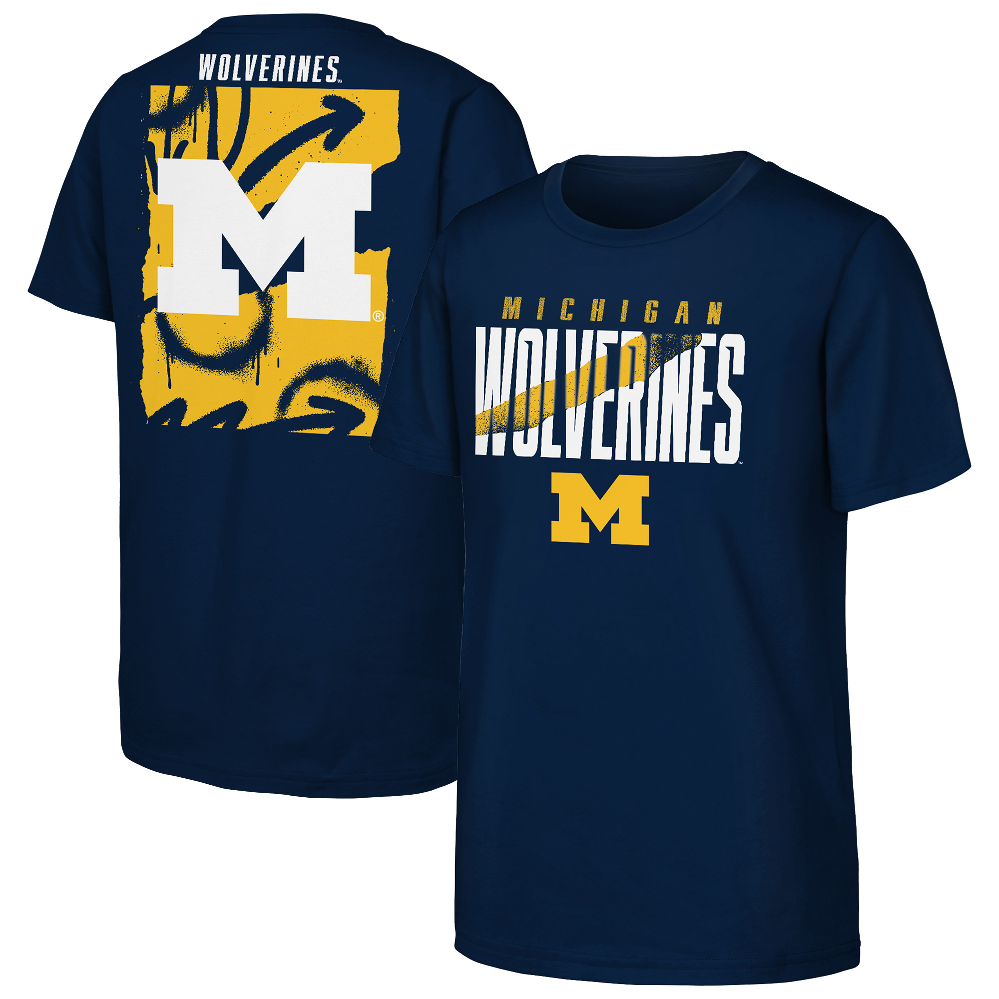 Youth Outerstuff  Navy Michigan Wolverines Cut Through T-Shirt