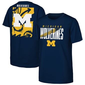 Youth Outerstuff  Navy Michigan Wolverines Cut Through T-Shirt