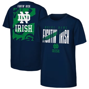 Youth Outerstuff  Navy Notre Dame Fighting Irish Cut Through T-Shirt