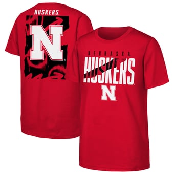 Youth Outerstuff  Scarlet Nebraska Huskers Cut Through T-Shirt