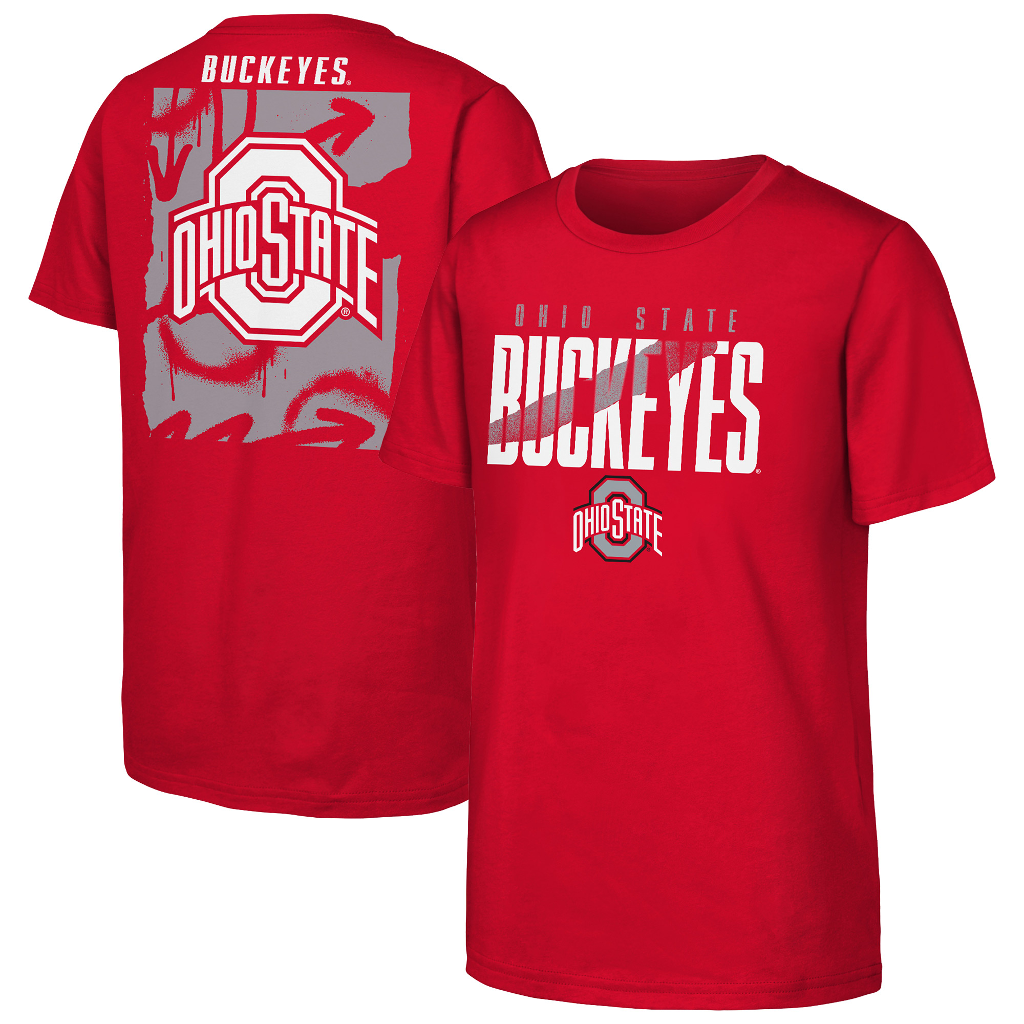 Youth Outerstuff Scarlet Ohio State Buckeyes Cut Through T-Shirt