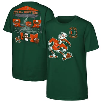 Youth Outerstuff  Green Miami Hurricanes Tailgater Hometown T-Shirt